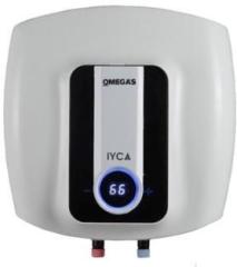Omega's 10 Litres IYCA 10 L 5 Star Rated Glass Line with Installation and Connection Pipes Storage Water Heater (White)