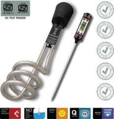 Orbon 1000 Watt Electric Water Immersion Heating Rod | Bucket Boiler With Thermometer Shock Proof Immersion Heater Rod (Water, Hard Water)