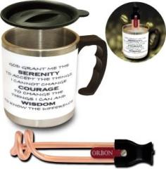 Orbon 300 Watt Electric Small | Tea Coffee Soup Boiler With Serenity Mug Shock Proof Immersion Heater Rod (Water, Hard Water, Soup, Tea, Coffee, Milk, Maggi, Pasta, Beverages)