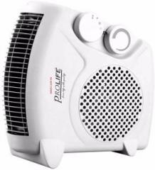 Prolife 2000 Watt Staywarm Upright / Flatbed Fan Heater with Two Heat Settings and Cool Blow, White Fan Room Heater (ISI APPROVED)