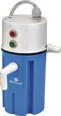Royalry 1 Litres ABS Plastic Instant Water Heater (Auto Cut Off and Manual Reset, Inlet and Outlet Thread, White, Blue)