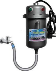 Ruchi World 1 Litres HEATER GEYSER SHOCK PROOF PLASTIC BODY WITH INSTALLATION KIT 1 L ( Instant Water Heater (Black)