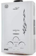 V guard 6 Litres 6L PNG GAS GEYSER (SAFE FLOW PLUS Gas Water Heater (WHITE), White)