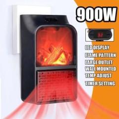 Wundervox 900 Watt Portable Electric Flame Heater Mini Wall Outlet Home X26 Portable Electric Flame Heater Mini Wall Outlet Home Room Heater