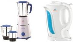 Bajaj Combo Pack Pluto with 1.7 L Elctric Kettle 500 W Mixer Grinder