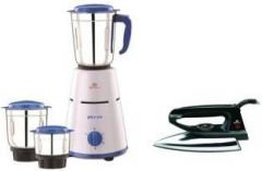 Bajaj Combo Pack Pluto with 600 Dry Iron 500 W Mixer Grinder
