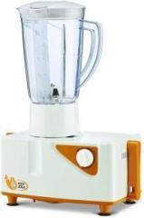 Bajaj Majesty JX4 Neo JMG Mixer Juicer Grinder 450 Juicer Mixer Grinder 2 Jars, Orange and White
