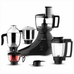 Butterfly Magic Rapid Food Processor 750 Juicer Mixer Grinder Atta Kneading, Veggie Chopping Features and India's First cool touch Chutney Jar with Air Gap Cooling 5 Jars, Black