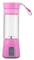 Buy Genuine 380ml USB Rechargeable Portable Blender Mixer Juicer Bottle Pro 10 Juicer Mixer Grinder 1 Jar, Pink