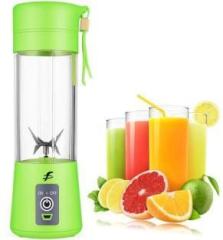 Flashdeal by Flashdeal 6 Blade USB Rechargeable Electric Instant Hand Juicer / Blender With In Built 2000 MAH Power Bank Model: FDNG01FG Power: 10 Juicer 1 Jar, Multicolor