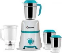 Gestor DLX Series Style Dlx Powerful Copper Motor with Unbreakable Polly Jar 750 Mixer Grinder 4 Jars, White, Green