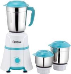 Gestor STYLE DLX Powerful Copper Motor with HD SS Jar Dlx Series 700 Mixer Grinder 3 Jars, White, Green