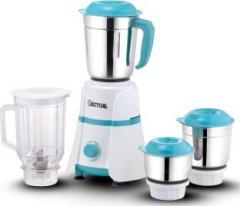 Gestor Style Dlx Powerful Copper Motor with Unbreakable Polly Jar DLX Series 750 Mixer Grinder 4 Jars, White, Green