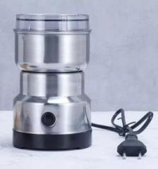 Ghoba By Mini Stainless Steel Coffee Spice Nuts Grains Bean Grinder Mixer 300W MINI 300 Juicer Mixer Grinder 1 Jar, Silver2