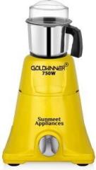 Goldwinner 750 watts Nexon Mixer Grinder with Chutney Jar 350ML, SAN371 NAXSA 750 Mixer Grinder 1 Jar, Yellow