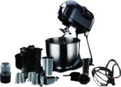 Hafele castline Series Viola Pro, Kitchen Machine with 6.5L Mixing Bowl, 3 Mixing Attachments, Vegetable Slicer 4 Attachments 1300 Mixer Grinder Black