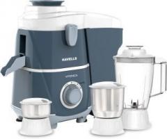 Havells Vitonica 500 W Juicer Mixer Grinder 3 Jars, White and Blue