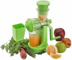 Homevilla Fruit And Vegetable Manual Portable Non Electric Hand Juicer With Steel Handle 0 Juicer 1 Jar, Green