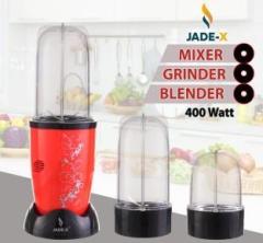 jade x Nutri Blend 22000 RPM bullet mixer Grinder Hand Blender 400 Juicer Mixer Grinder 2 Jars, Red