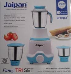 Jaipan Mixer Grinder Fancy Triset 550 Watt White 549 Mixer Grinder