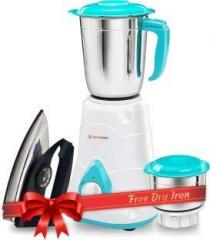 Longway SUPER DLX 2 JAR WITH FREE ELECTRIC DRY IRON 650 Mixer Grinder