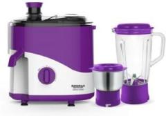 Maharaja Whiteline 8906064812127 JX1 160 450 Juicer Mixer Grinder 2 Jars, Purple and White