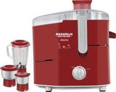Maharaja Whiteline Desire JX 210 450 W Juicer Mixer Grinder 3 Jars, Red