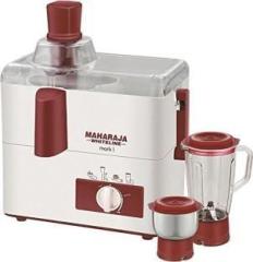 Maharaja Whiteline JX1 147 MARK I, RED, WHITE 450 Juicer Mixer Grinder 2 Jars, Red, White