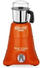 Masterclass Sanyo 1000 watts Nexon Mixer Grinder with Chutney Jar 350ML, MGN354 NAXMG 1000 Mixer Grinder 1 Jar, Orange