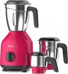 Philips Daily Collection HL7756/03 750 W Mixer Grinder 3 Jars, Strawberry, Black