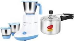 Pigeon Combo Glory 550 W Mixer Grinder with Pressure Cooker