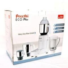 Preethi Eco Plus 0 750 W Juicer Mixer Grinder 3 Jars, White
