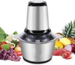 Prh Basics Electric Grinder Food Chopper for Meat, Vegetables, Chutney, Fruit & Nuts 2L 350 Mixer Grinder 1 Jar, Silver
