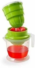 Purchase Zone by Purchase Zone Mini Small Nano 2 in 1 Hand Press Manual Juicer, Fruits Juicer for Orange, Manual Juicer for Fruits, Hand Juicer, Fruit juice 1 Juicer 1 Jar, Multicolor