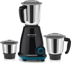 Sansui Allure Pro Home 500 W Juicer Mixer Grinder with 1 year extended warranty 3 Jars, Black, Blue