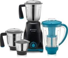 Sansui Ultima Pro Home 750 W Juicer Mixer Grinder with 1 year extended warranty 4 Jars, Black, Blue