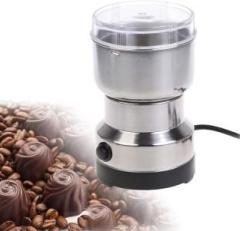 Shopeleven Herbs Nuts Grain Grinder, Portable Coffee Bean Seasonings Spices Mill Powder DRBML09 200 Mixer Grinder 1 Jar, Silver