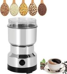 Shopeleven Mini Spice Coffee Grinder Electric Fast Grinding Multifunction Smash Dry Grain DRBML02 200 Mixer Grinder 1 Jar, Silver