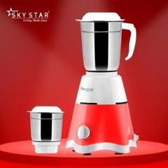 Skystar star eco series 550 Mixer Grinder 2 Jars, White, Red