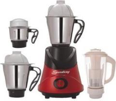 Speedway Combo Pack of 4 Jars with 1 Red Blender With Attachment free SW 261 1000 W Mixer Grinder
