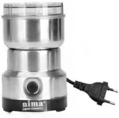 Unv Nima Stainless Steel Electric Grinder for Kitchen Office Home Use 300ml 200 Mixer Grinder 1 Jar, Silver