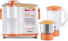 Usha 3442 Popular 450 W Juicer Mixer Grinder 2 Jars, Orange