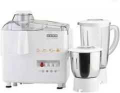Usha JMG3345 Juicer Mixer Grinder, White 450 Juicer Mixer Grinder 2 Jars, White