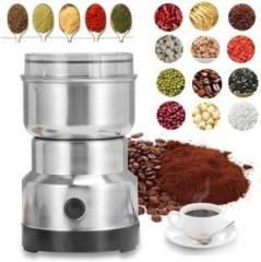 White Wings Mini Stainless Steel Coffee Spice Nuts Grains Bean Grinder RV102 220 Mixer Grinder 1 Jar, Silver
