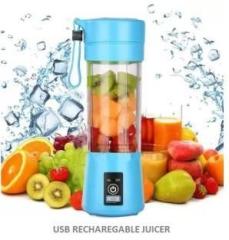 Zvr Electric Juicer USB Portable Vegetable & Fruit Mixer Hand Blender Shaker 25 Juicer Mixer Grinder 1 Jar, Blue