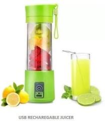 Zvr Juicer Electric USB Portable Vegetable & Fruit Mixer Hand Blender Shaker 25 Juicer Mixer Grinder 1 Jar, Green