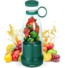 Zvr Shaker USB Electric Portable Juicer Vegetable & Fruit Mixer Hand Blender 30 Juicer Mixer Grinder 1 Jar, Green
