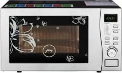 Godrej 19 Litres GMX 519 CP1 PZ Convection Microwave Oven (White Rose, Stainless Steel Cavity, With 125 Insta Cook Menus, )