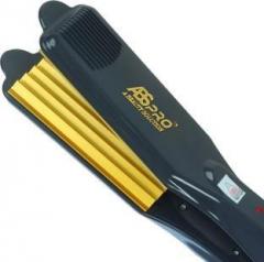 Abs Pro ABS 1100 Professional Hair Crimper With 4 X Protection Coating Gold Women's Crimping Styler Machine for Hair Saloon 4 X Protection Gold Coating Electric Hair Styler curler Corded Crimper Hair Styler