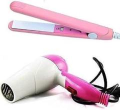 Ali Express 2 in 1 Mini Combo Set of Hair Straightener and Hair Dryer for Women Electric Hair Styler